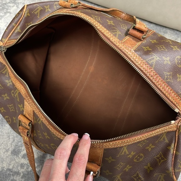 Vintage Louis Vuitton Monogram Sac Souple 45 Square Duffle Travel Bag Carryon - Picture 15 of 17